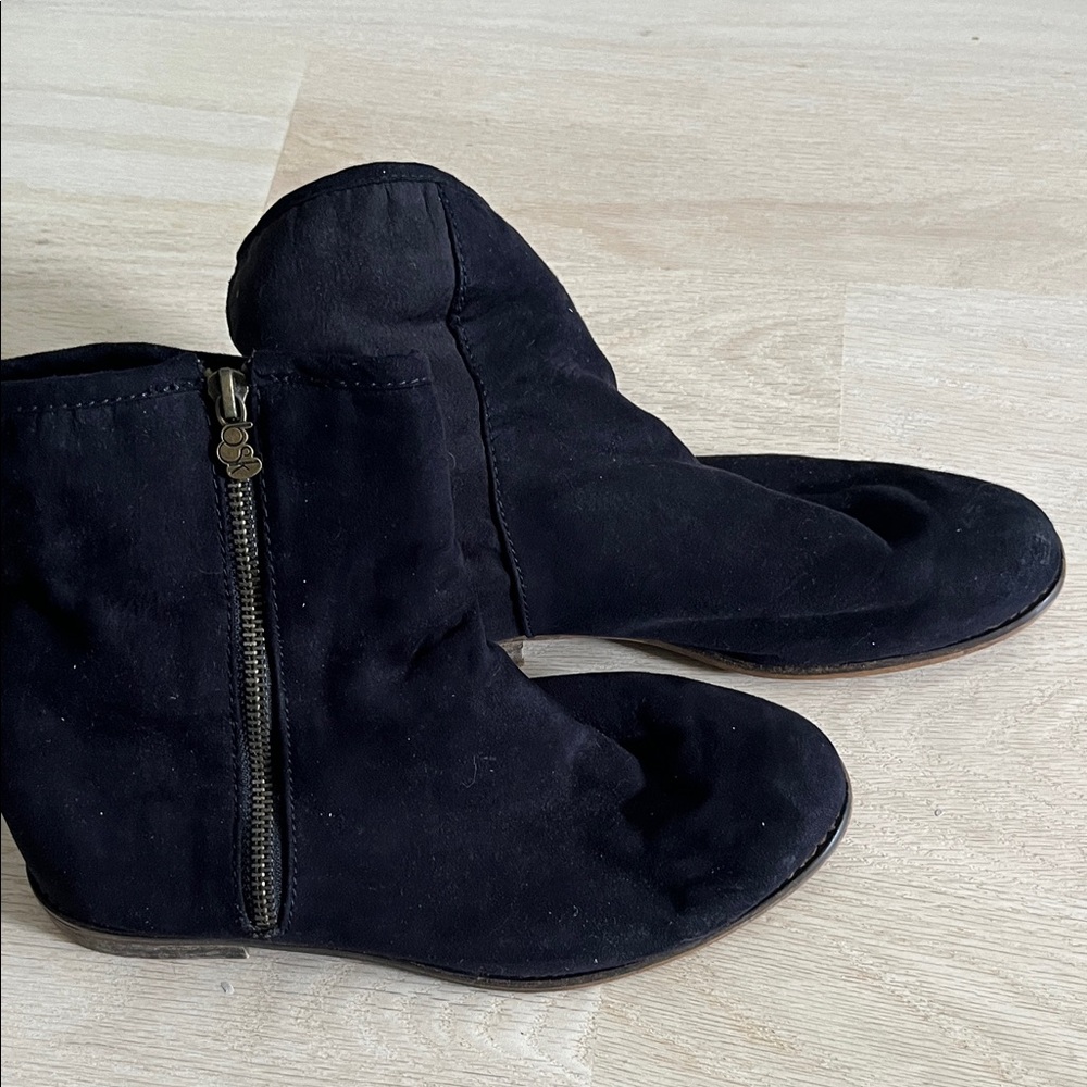Black faux Suede Ankle Boots